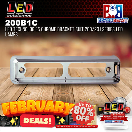 LED Autolamps 200B1C LED Technologies Chrome Bracket Suit 200/201 Series Lamp