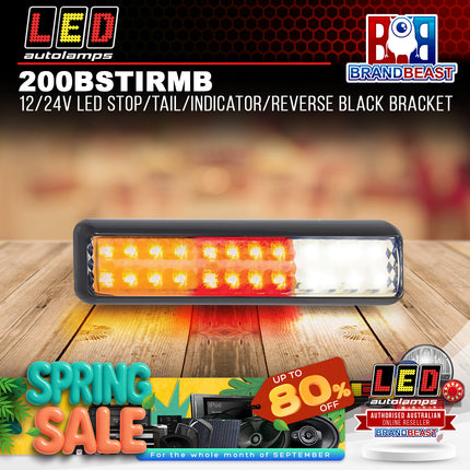 LED Autolamps 200BSTIRMB 12/24V LED Stop/Tail/Indicator/Reverse Black Bracket
