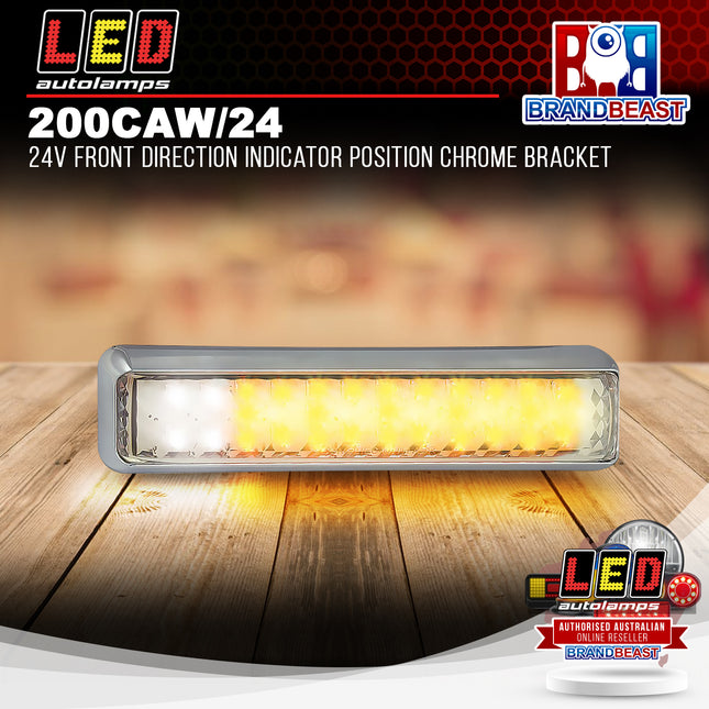 LED Autolamps 200CAW/24 24V Front Direction Indicator Position Chrome Bracket
