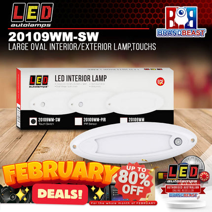 LED Autolamps 20109WM-SW Large Oval Interior/Exterior Lamp