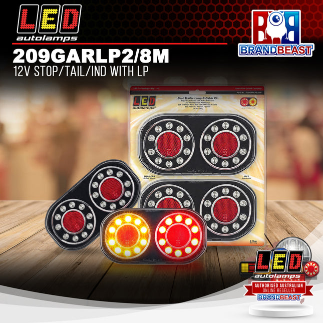 LED Autolamps 209GARLP2/8M 12V Stop/Tail/Ind With LP
