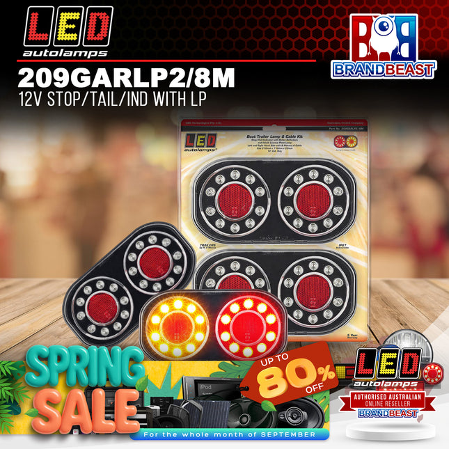 LED Autolamps 209GARLP2/8M 12V Stop/Tail/Ind With LP