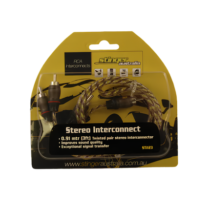 Stinger STI123 2 Channel 3-Feet RCA Lead
