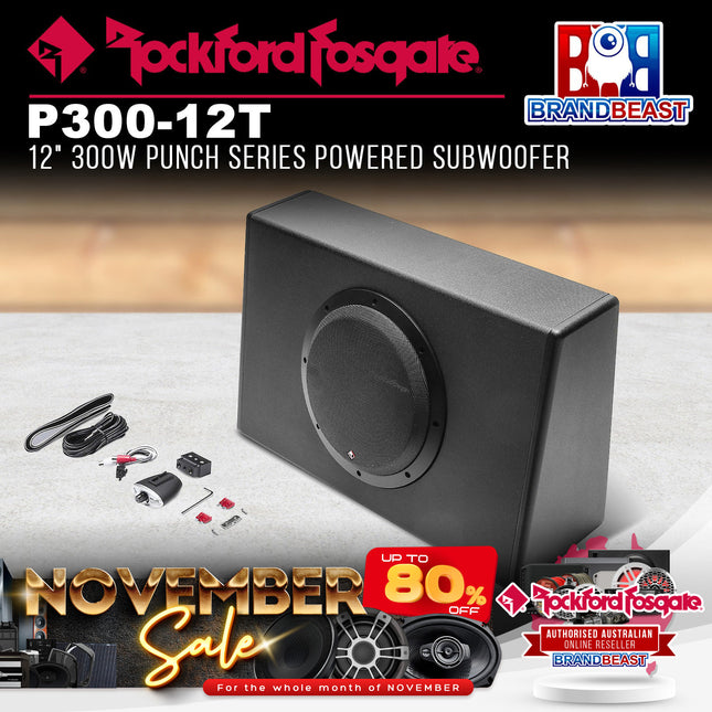 Rockford Fosgate P300-12T Punch 12" 300-Watt Powered Truck Enclosure