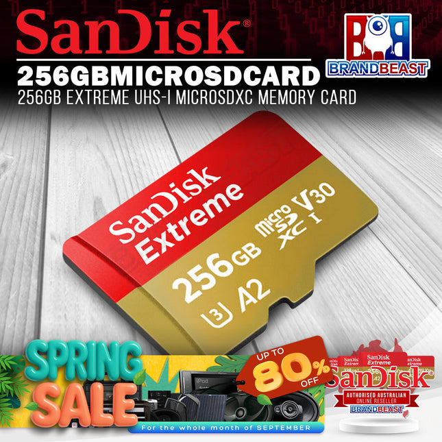 SanDisk 256GBMICROSDCARD 256GB Extreme UHS-I microSDXC Memory Card
