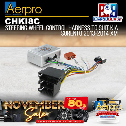 Aerpro CHKI8C Steering Wheel Control Harness to Suit Kia Sorento 2013-2014 XM