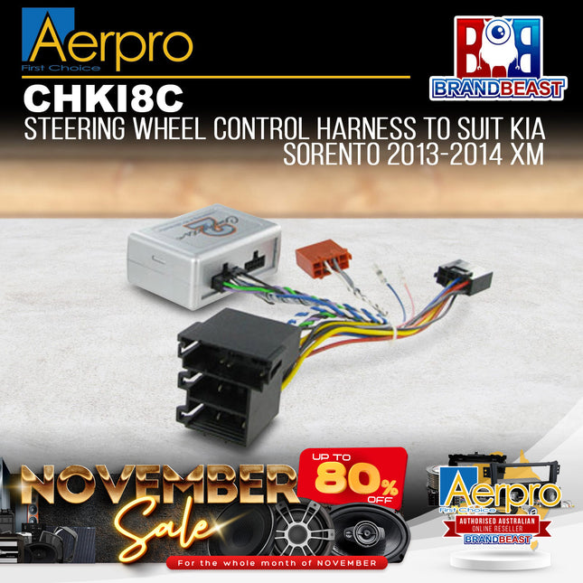 Aerpro CHKI8C Steering Wheel Control Harness to Suit Kia Sorento 2013-2014 XM