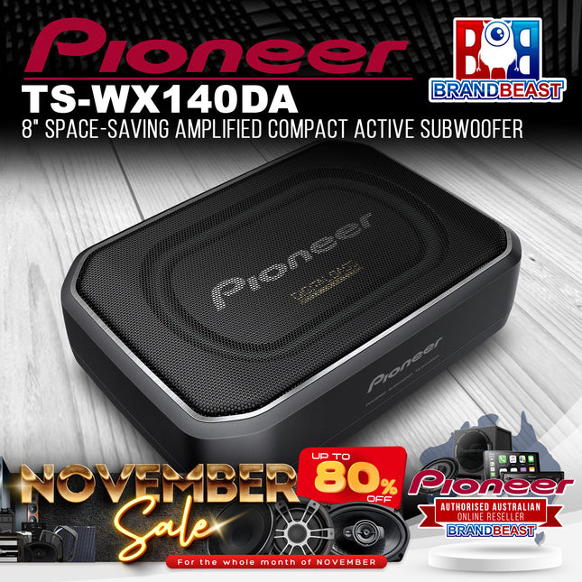 Pioneer TS-WX140DA 8" Space-Saving Amplified Compact Active Subwoofer