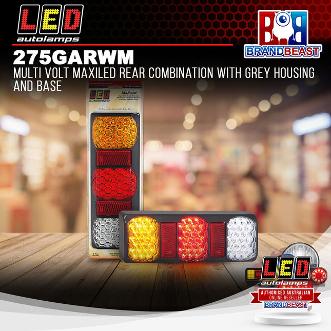 LED Autolamps 275GARWM Multi Volt MaxiLED Rear Combination Grey Housing Base