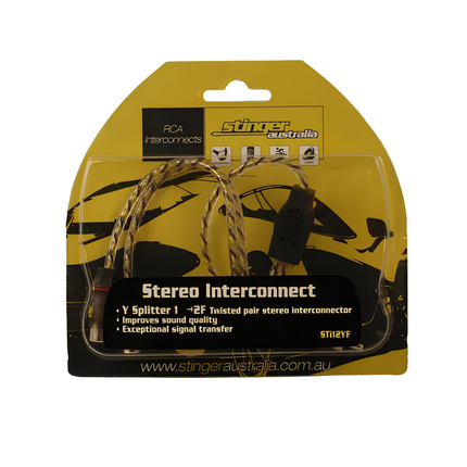 Stinger STI12YF 1 Male To 2 Female RCA Y Splitter