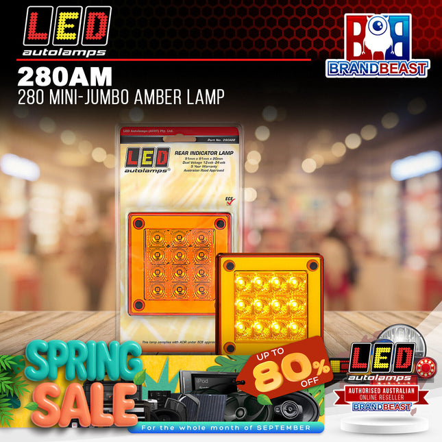 LED Autolamps 280AM 280 Mini-Jumbo Amber Lamp