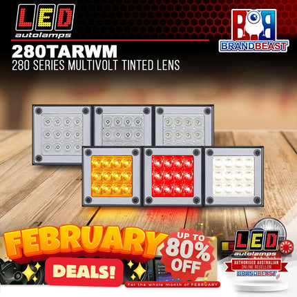 LED Autolamps 280TARWM 280 Series Multivolt Tinted Lens