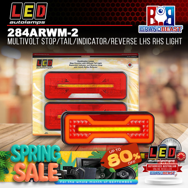 LED Autolamps 284ARWM-2 MultiVolt Stop/Tail/Indicator/Reverse LHS RHS Light