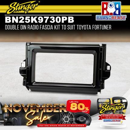 Stinger BN25K9730PB Double DIN Radio Fascia Kit To Suit Toyota Fortuner 2015-201