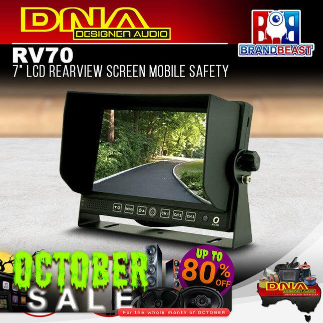 DNA RV70 7" 3-Channel LCD Rearview Screen