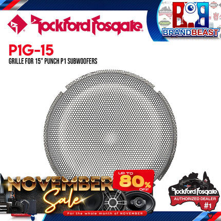 Rockford Fosgate P1G-15 15" Stamped Mesh Grille Insert