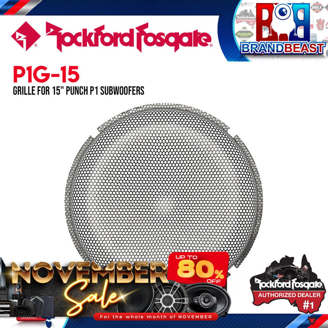 Rockford Fosgate P1G-15 15" Stamped Mesh Grille Insert