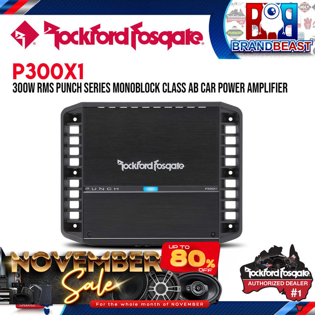 Rockford Fosgate P300X1 Punch 300 Watt Full-Range Mono Amplifier