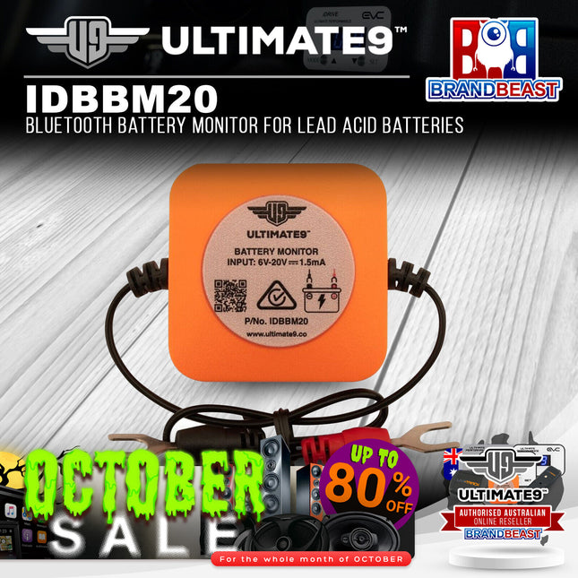 Ultimate9 IDBBM20 Bluetooth Battery Monitor For Lead Acid Batteries