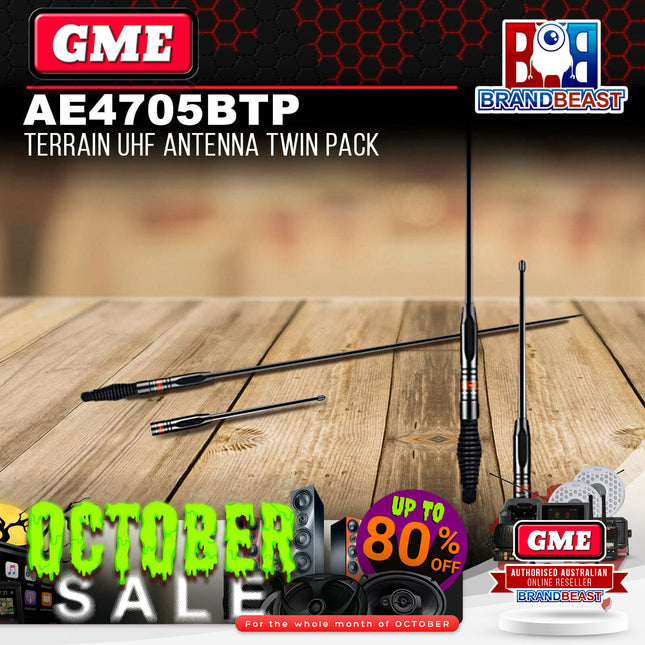 GME AE4705BTP Heavy Duty All Terrain Pack 2.1 & 6.6dbi Gain Black