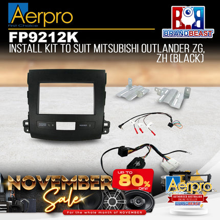 Aerpro FP9212K Double DIN Install Kit Suit Mitsubishi Outlander (NON-AMPLIFIED)