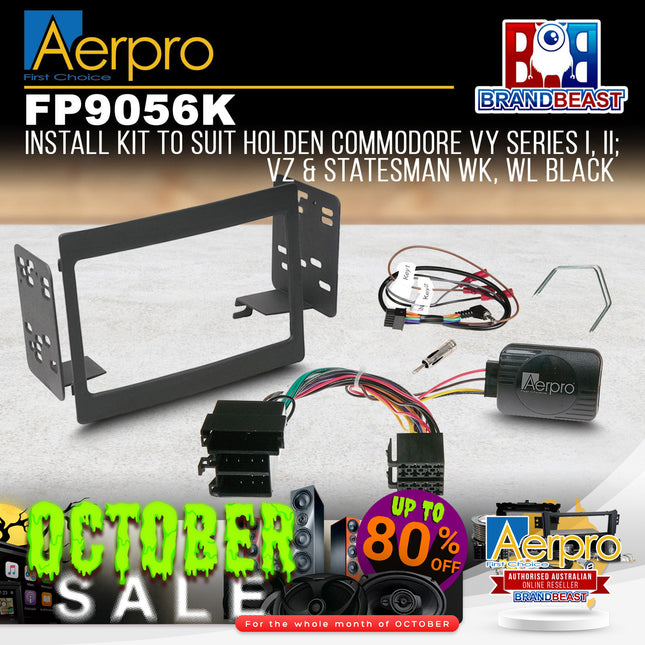 Aerpro FP9056K Double DIN Black Install Kit Suit Holden Commodore/Statesman
