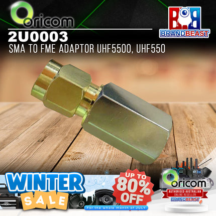 Oricom 2U0003 SMA to FME Adaptor UHF5500 UHF550