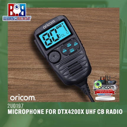 Oricom 2U0197 Microphone For DTX4200X UHF CB Radio