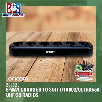 Oricom 2U0328 6-Way Charger to Suit DTX600/ULTRA550 UHF CB Radios