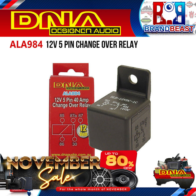 DNA ALA984 12V 5 Pin 40 AMP Change Over Relay