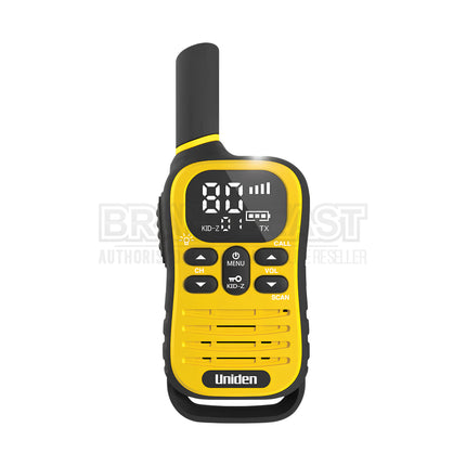 UNIDEN UH45-4 MAX - Ultra-Compact UHF Radio Quad Pack with Kid-Zone Plus and USB-C Charging