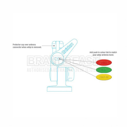 UNIDEN MBM15 - Ratchet Fold-Down Double Hinge Round Base Antenna Mount