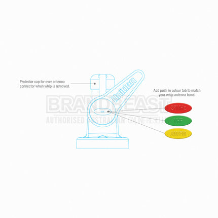 UNIDEN MBM10 - Ratchet Fold-Down Single Hinge Round Base Marine Antenna Mount