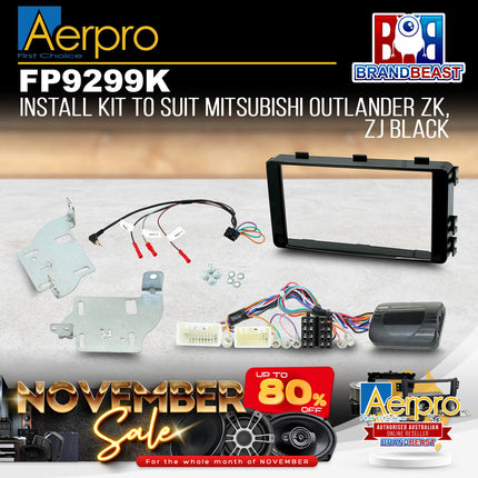 Aerpro FP9299K 2-DIN Stereo Install Kit Suit Mitsubishi Outlander 2013-On Amplif