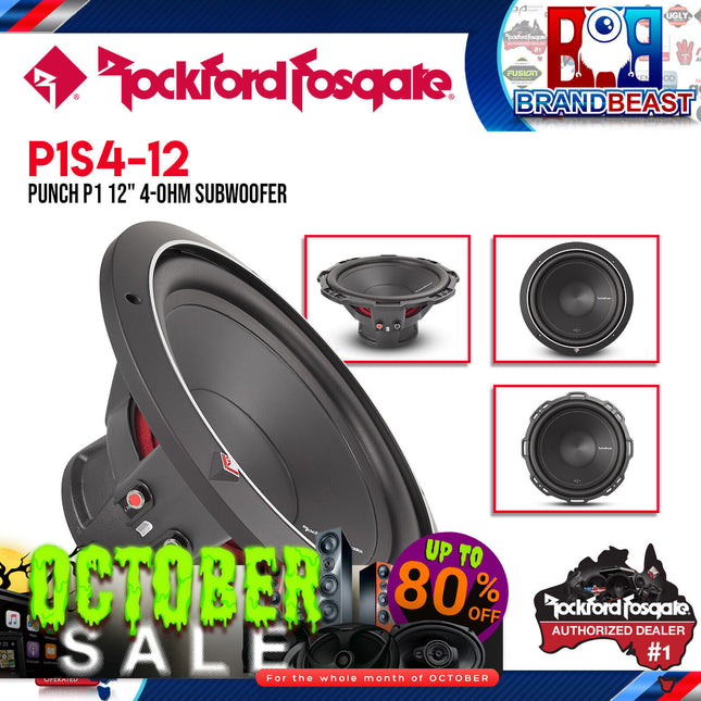 Rockford Fosgate P1S4-12 Punch 12" P1 4-Ohm SVC Subwoofer