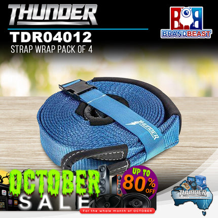 Thunder TDR04012 Recovery Strap Wrap - 4 Pack