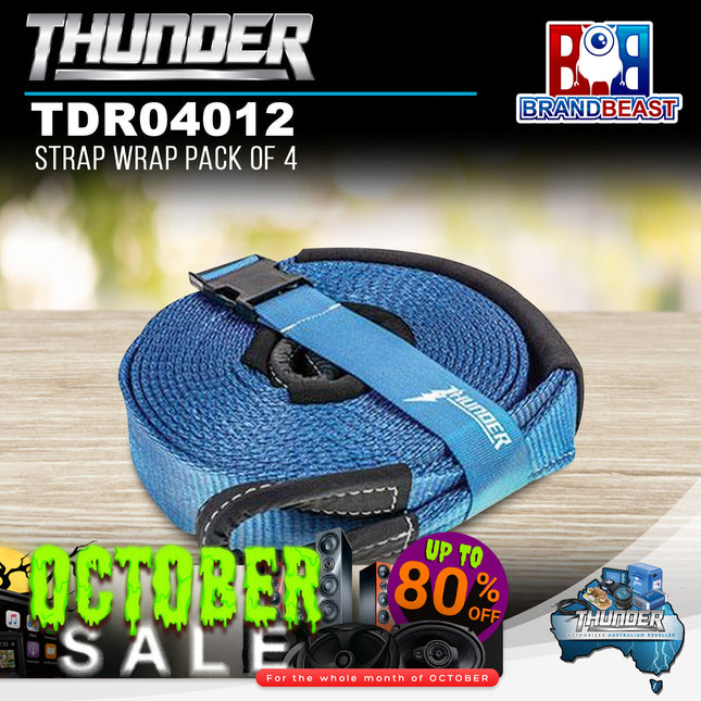 Thunder TDR04012 Recovery Strap Wrap - 4 Pack