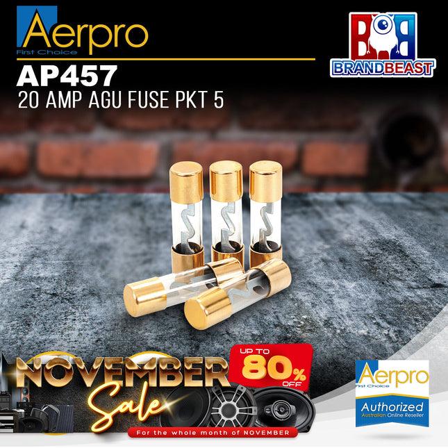 Aerpro AP457 20 Amp AGU Fuses - 5 Pieces