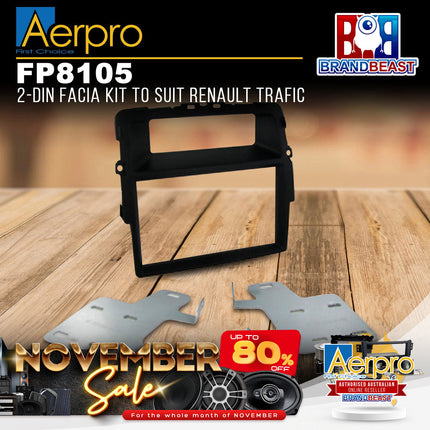 Aerpro FP8105 2-DIN Facia Kit to Suit Renault Trafic