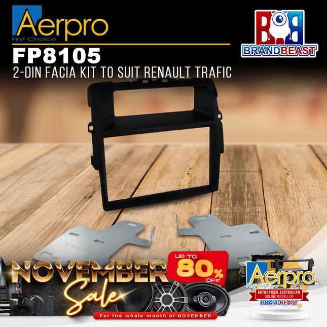 Aerpro FP8105 2-DIN Facia Kit to Suit Renault Trafic