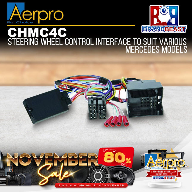 Aerpro CHMC4C Steering Wheel Control Harness Suit Mercedes E-Class/SLK