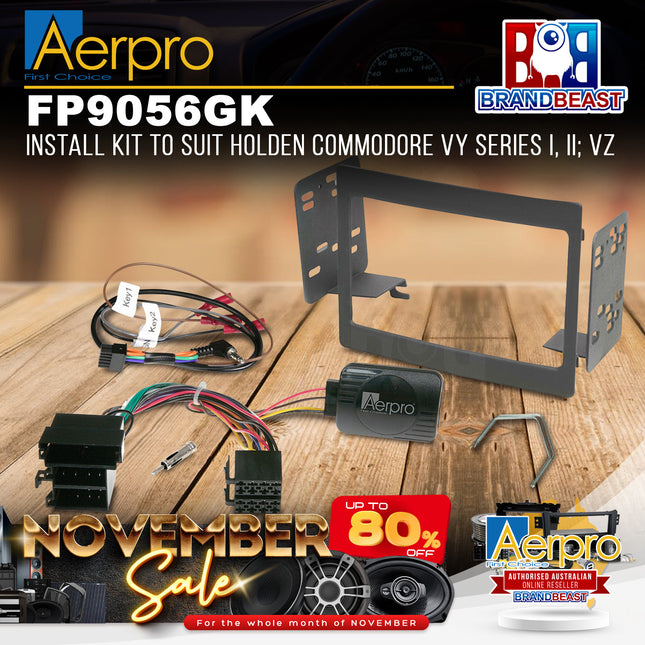 Aerpro FP9056GK Double DIN Grey Install Kit Suit Holden Commodore/Statesman