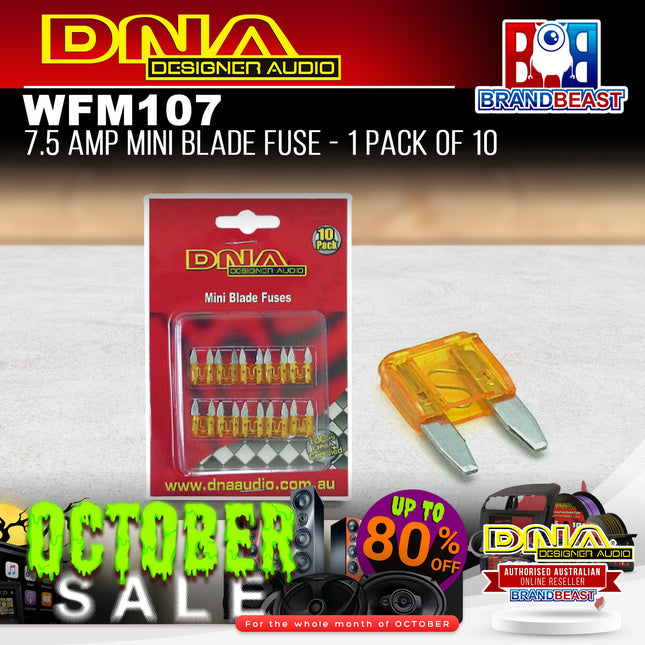 DNA WFM107 7.5 Amp Mini Blade Fuse - 1 Pack Of 10
