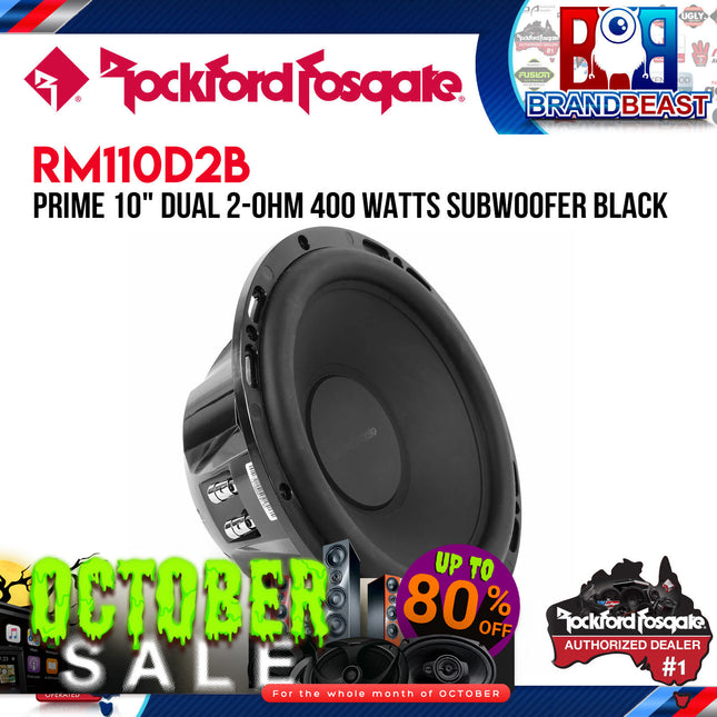 Rockford Fosgate RM110D2B Prime 10" Dual 2-Ohm Subwoofer - Black