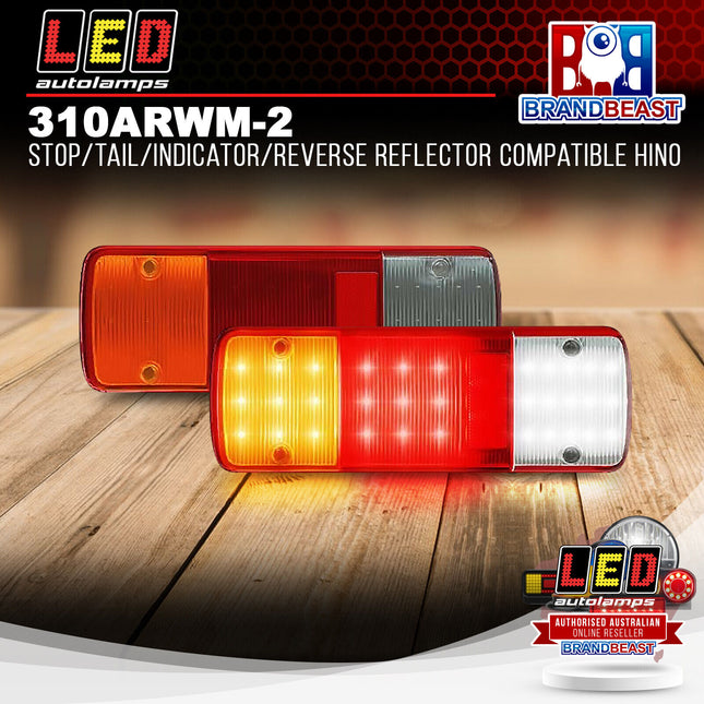 LED Autolamps 310ARWM-2 Stop/Tail/Indicator/Reverse Reflector Compatible Hino