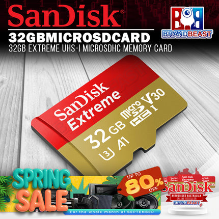 SanDisk 32GBMICROSDCARD 32GB Extreme UHS-I microSDHC Memory Card