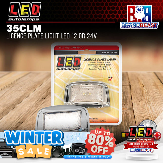 LED Autolamps 35CLM Licence Plate Light LED 12 or 24V