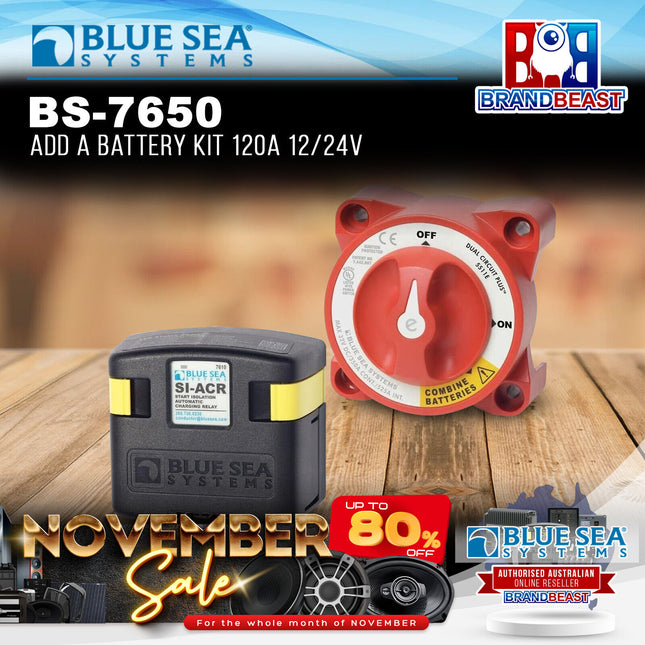 Blue Sea Systems BS-7650 Add A Battery Kit 120A 12/24V