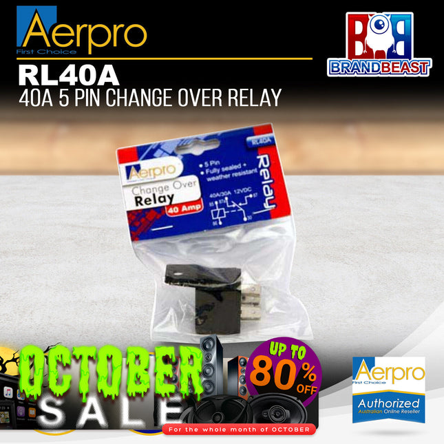 Aerpro RL40A 40A 5 Pin Change Over Relay