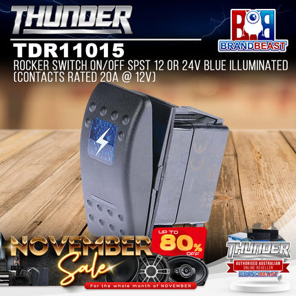 Thunder TDR11015 12/24V Rocker Switch - Universal
